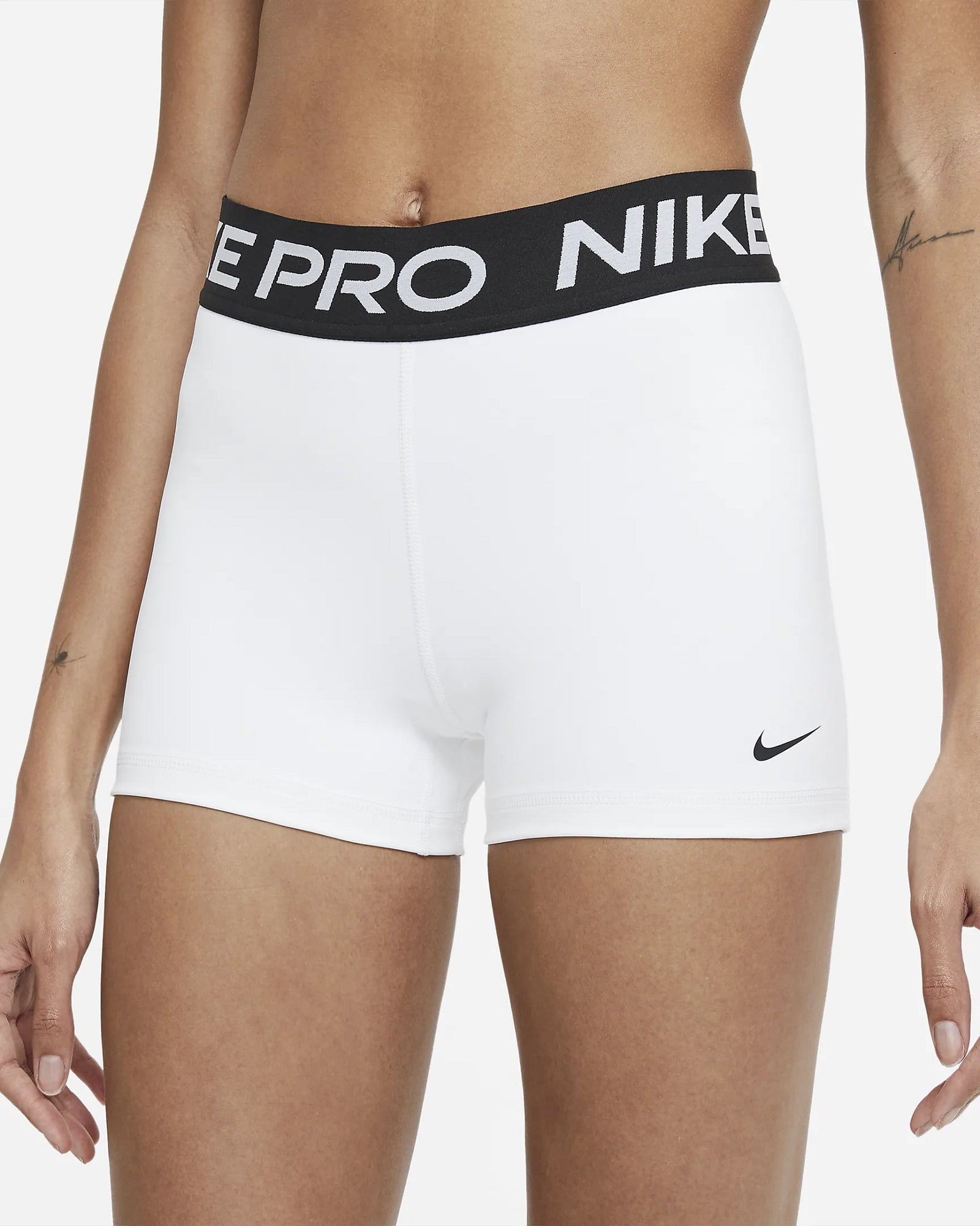 Sømand Furnace Supermarked Nike Womens Pro 3" Shorts (White/Black/Black, Large) - Walmart.com
