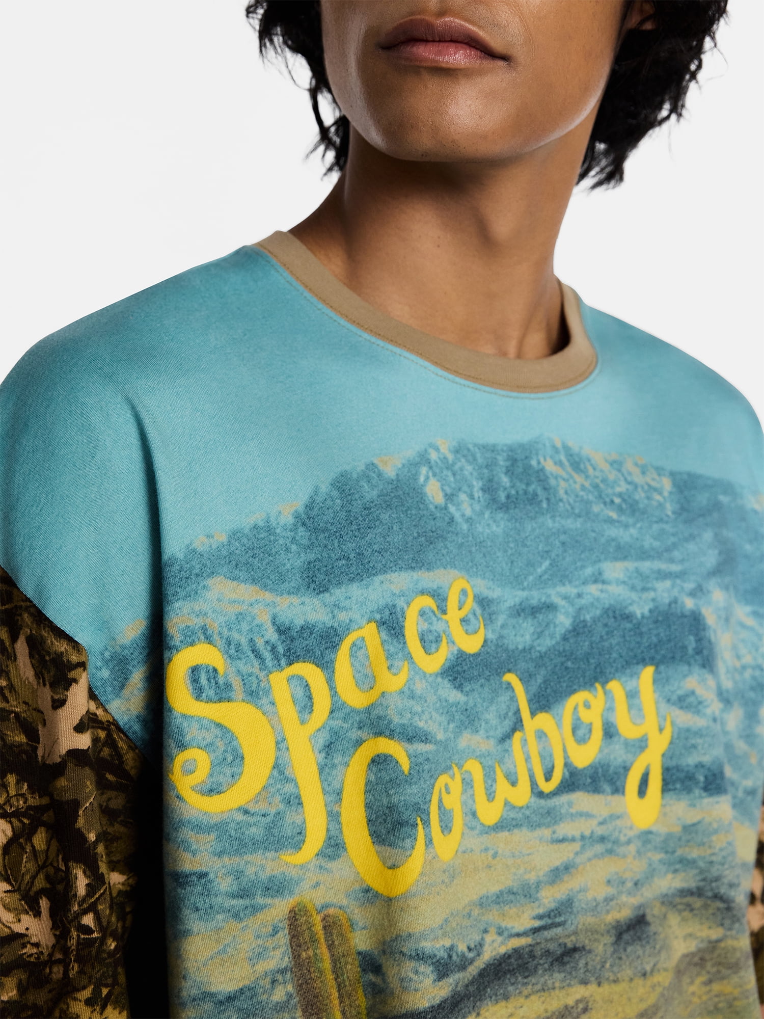Kacey Lee Men's and Big Men's Space Cowboy Graphic Tee, Sizes S