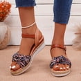 thumbnail image 5 of WIZUTIZ Wedge Sandals for Women Comfortable Sandals for Women Soft Comfort Stretch Beach Sandals Pull-On Round Toe Shoes Mid Heel (2"-3") Wide Solid Sandals Party Get It Today Gold, 5 of 5
