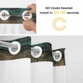 thumbnail image 2 of No Hook Shower Curtain with Snap in Liner, Vintage Farmhouse Wood Board Waterproof Bath Curtain Double Layers with See Through Top Window, Country Simple Grain Hotel Shower Curtains 60x72in, 2 of 9
