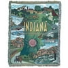 Indiana The Hoosier State Rectangular Tapestry Throw Blanket 50" x 60"