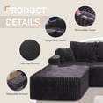 thumbnail image 5 of Hobestluk Modular Sectional Sofa Couches 108" L-Shape Couch 3 Seat Modular Sofa Memory Foam Sectional Couches for Living Room, Boneless Couch with Oversized Chaise (Grey, Left Facing), 5 of 9
