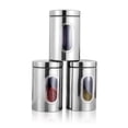 thumbnail image 1 of Contenedores de Acero Inoxidable LING HAO Juego de 3 Botes Con Tapas y Ventanas Transparentes, 1 of 5