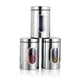 thumbnail image 1 of Contenedores de Acero Inoxidable LING HAO Juego de 3 Botes Con Tapas y Ventanas Transparentes, 1 of 5
