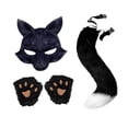 thumbnail image 1 of BELOVING et Ensemble de Queue Costume d'Halloween pour Fête d'Halloween Jeu de Rôle Noir, 1 of 9