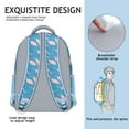 thumbnail image 5 of Cute Baby Blue Shark Waterproof Bookbag - Hand Drawn Marine Life Design, Ergonomic Backpack for Teens with Breathable Mesh Straps, 5 of 5