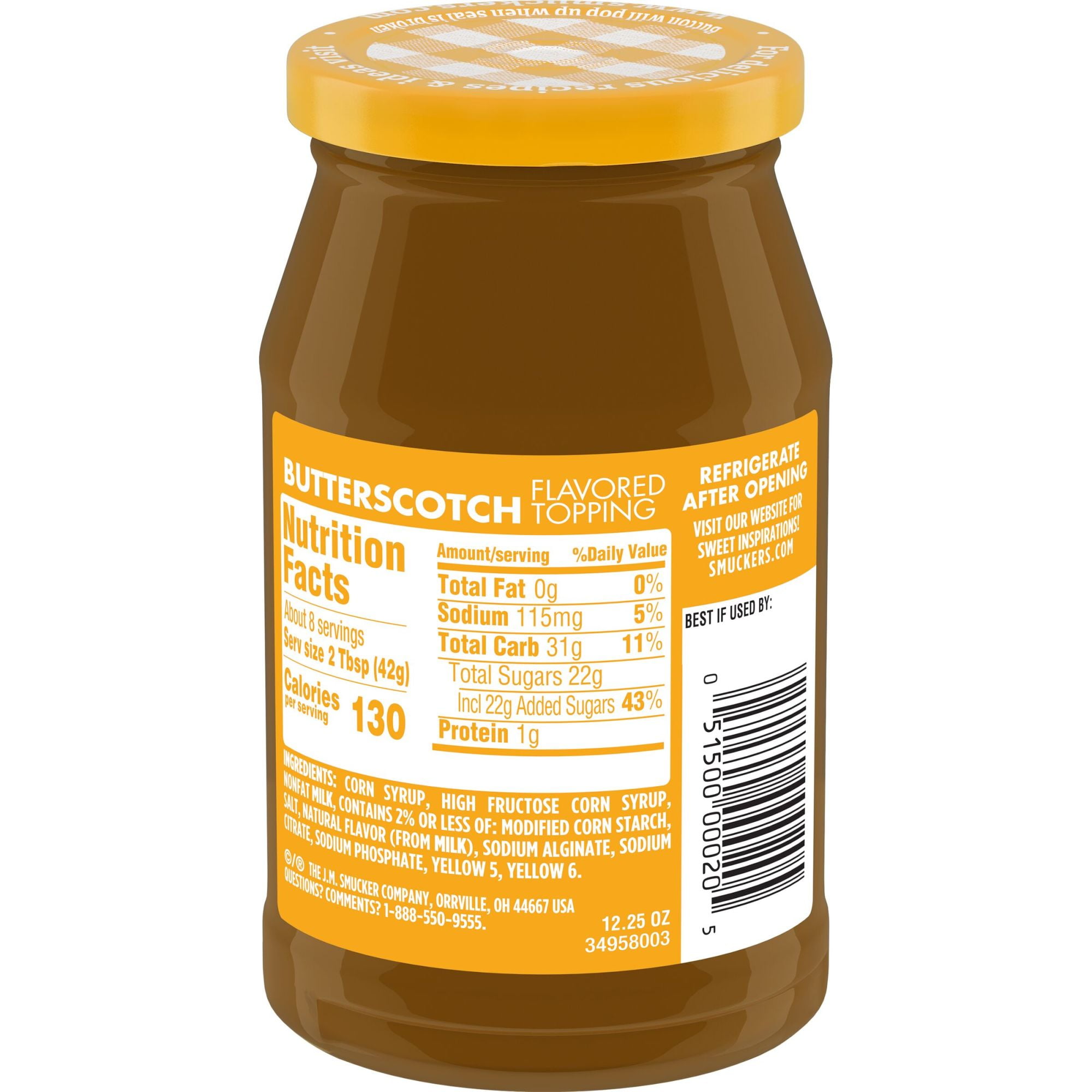 Smucker's Butterscotch Flavored Topping, 12.25 Ounces