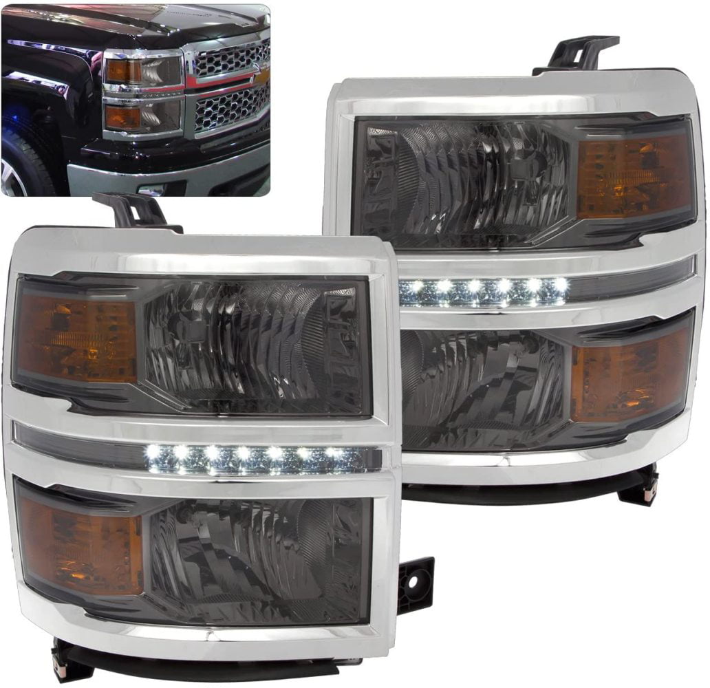 MilcTabe Chevy Chevrolet Silverado 1500 LED Headlights Lamps Lights ...