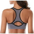 thumbnail image 2 of Syenll 3 Pack Racerback Sports Bras, Seamless High Impact Bra with Pad for Women Yoga Gym Workout Fitness, XL Size (Gray), 2 of 8