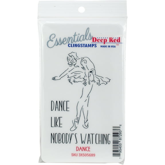 Deep Red Cling Stamp 3"X5"-Dance
