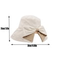 thumbnail image 4 of Women Foldable Bowknot Wide Brim Sun Hat, 360° UV Protection Breathable Cap, Lightweight Travel Beach Summer Headwear (Beige), 4 of 7