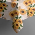 thumbnail image 5 of Beige Sunflower Pattern Square Tablecloth,Waterproof Square Table Cover,Wipeable Spillproof Washable Table Cover for Home Kitchen Party Decor 42"X42"(107x107cm), 5 of 6