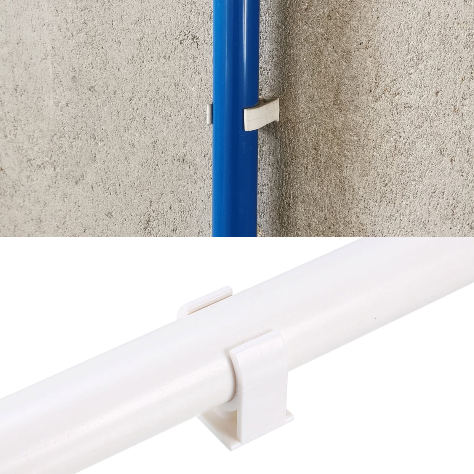 Uxcell 100Pack U-Shaped Water Pipe Clamps, PPR Pipe Clamps Clips Fit for 25mm/0.98" OD Water Pipes, Blue