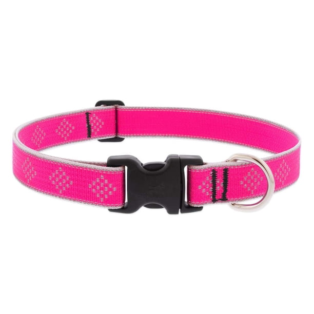 Collar para perro LupinePet Reflectante Rosa Ajustable 41-71 cm