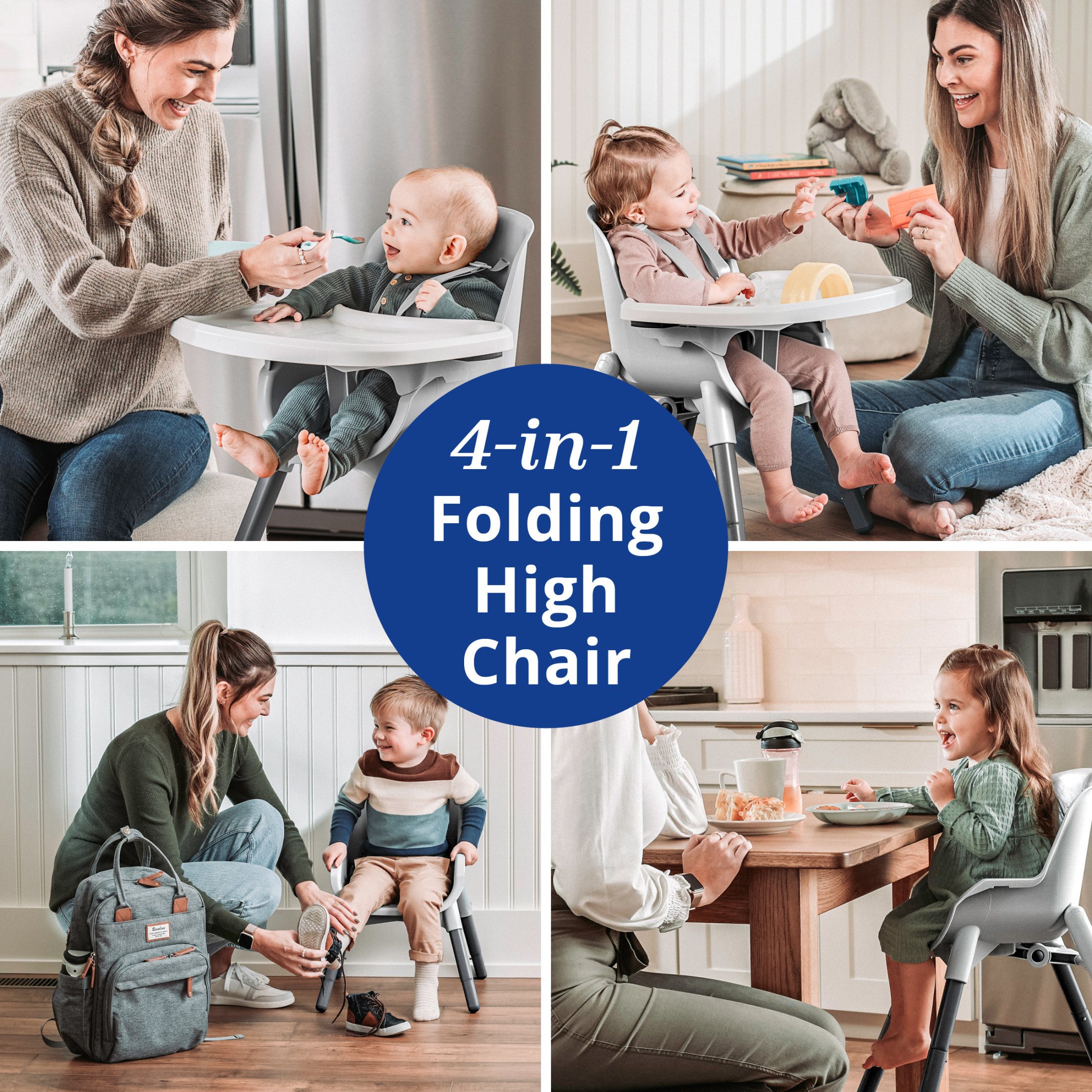 Chicco Zest 4-in-1 Multi-Use Folding High Chair, Seasalt photo 2