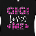thumbnail image 4 of Inktastic My Gigi Loves Me Hearts in Pink Plaid Boys or Girls Toddler T-Shirt, 4 of 5