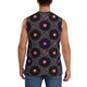 thumbnail image 4 of Balery Vinyl Records Musical Notes Camisetas sin mangas para hombre, absorbe la humedad y protege contra el mal olor.-Small, 4 of 7