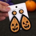 thumbnail image 6 of Halloween Earrings Beaded Boo Earrings for Women Spooky Ghost Pumpkin Drop Dangle Earrings Handmade Gothic Costume Party Earrings Holiday Festive Jewelry Gifts, 6 of 8