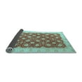 thumbnail image 2 of Ahgly Company Indoor Round Oriental Light Blue Modern Area Rugs, 4' Round, 2 of 4