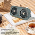 thumbnail image 3 of Solar Panel Fan Kit, High Speed Airflow Dual Fan Air Extractor Mini Ventilator For Pet Houses Air Cooling Outdoor Toilets, 3 of 8
