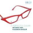 thumbnail image 4 of Lunettes de Lecture Œil de Chat Funky Rouges pour Femmes avec Design Robuste - Charnières à Ressort Demi-Monture Lecteurs Cat Eye pour Femmes - Tendance pour Toutes les Formes de Visage Lecteurs à la Mode pour Femmes - Lunettes de Lecture Tricheuses 2.25, 4 of 4