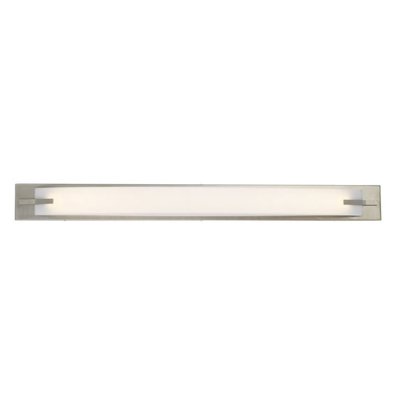 Cal Lighting 43" 1-Light Metal Dimmable Vanity Light in Brushed Steel Silver