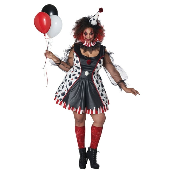Women's Twisted Clown Plus Costume