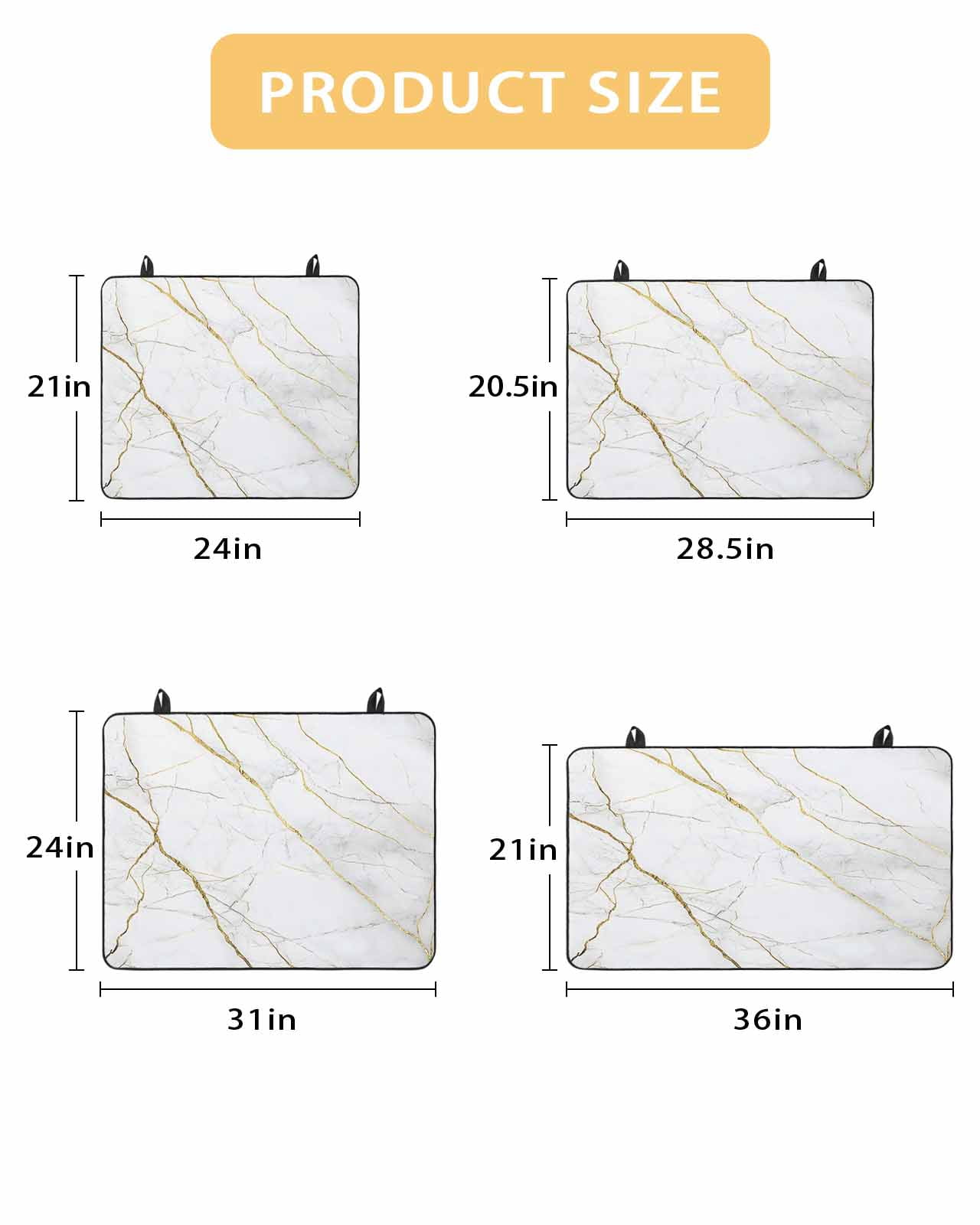 nqOlkjepod Large Induction Cooktop Protector Mat 36"x21", White Gold Marble Stove Top Covers for Electric Stove, Modern Farmhouse Abstract Patterned Stove Burner Cover Mats, Glass Top Stove Cover