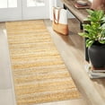 thumbnail image 2 of FairOnly 2'x6' Yellow Machine Washable Contemporary Runner Rugs for Hallway Braided Print Low Pile Runner Rug for Entryway Laundry Kitchen, 2 of 7