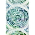thumbnail image 2 of Watts, Eva 17x24 Black Ornate Wood Framed with Double Matting Museum Art Print Titled - Teal Medallion I, 2 of 4