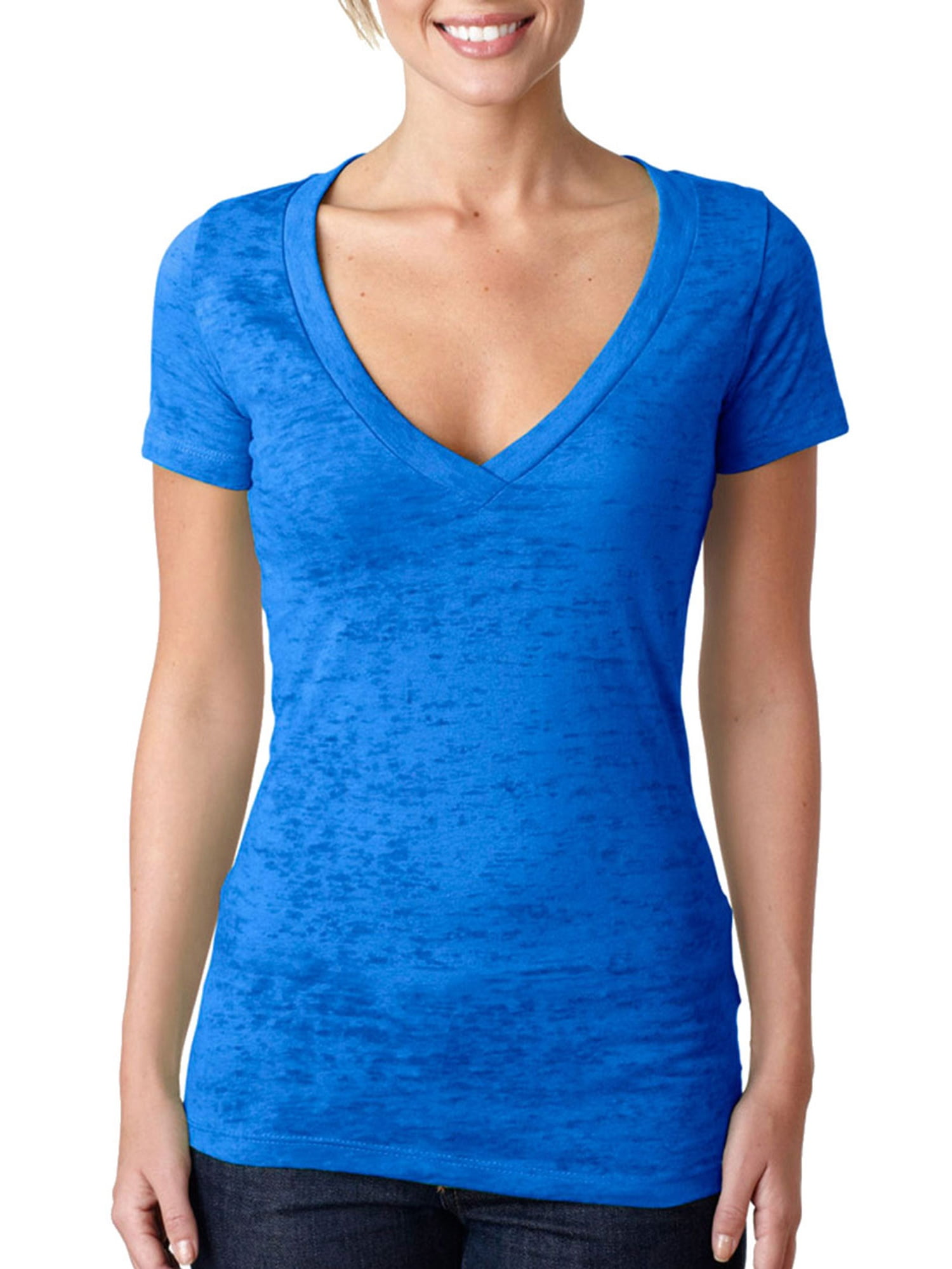 Next Level Apparel Next Level RibKnit Deep VNeck TShirt, Pack of 6