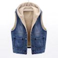 thumbnail image 4 of Homenesgenics Winter ! Denim Jacket Women Jean Jackets Women Plus Fleece Jackets Long-sleeve Slim-fits Jacket Blouse Coat, 4 of 4
