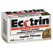 GlaxoSmithKline Ecotrin Safety Coated Enteric Aspirin, 100 ea
