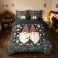 thumbnail image 3 of Manfei Gnome Queen Bedding 7 Pieces Nisse Bedding Comforter Set Queen, Teal White, Black Reversible, 3 of 6