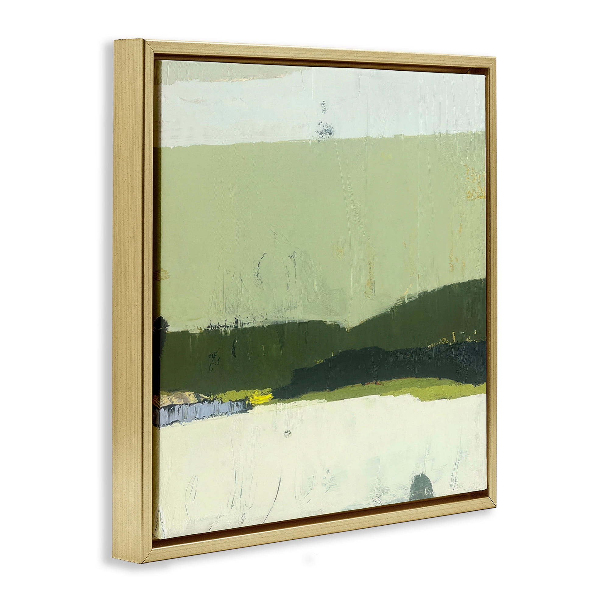 Stupell Industries Bloom Serene Layered Landscape Gold Framed Floater Canvas Wall Art, design by Julia Foug