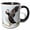 Black/White, variant on 3drose, Atlantic Puffin Stretches, Mykines, Faroe Islands, Denmark, 11oz Two-tone Yellow Mug