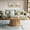 Yellowish Brown, variant on Fnova 47" Oval Center Table with Polygonal Pedestal, Modern Coffee Table for Living Room, Child-Friendly, Easy Assembly, Light Reddish Brown