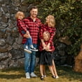 thumbnail image 3 of PatPat Christmas Family Matching Red Plaid Long-sleeve Button Up Shirts and Mesh Skirts Sets, 3 of 9