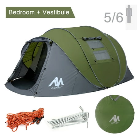 5/6 Person Waterproof Camping Dome Tent with Carry Bag for Hiking Picnic Backpacking,IClover 2019 New Pre-Assembled Automatic Easy up-Fast Pitch & Fold Ideal Tent Shelter (Best Budget Tents 2019)