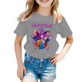 thumbnail image 1 of Girls Casual Short Sleeve Round Neck Tee Loose Fit Comfortable Soft Breathable Daily Wear Top, 1 of 3