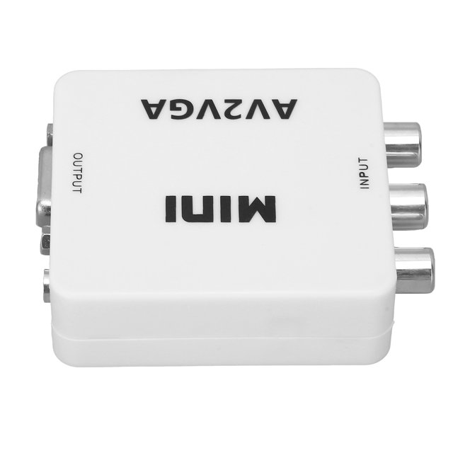 AV A VGA Adaptador, Señal Estable Compacto Converter de Video HD 1080P Para Audio