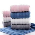 thumbnail image 4 of Minnieouse Toalla de cara ondulada de algodón para baño, toallas de baño, cómodas, suaves, para secar el cabello, absorbentes de agua, para Cuerpo del baño Gris, 4 of 6