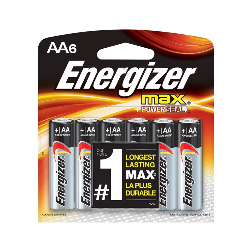 180 Energizer AA Max Alkaline 1.5V Batteries (6x30 Pack) Retail Packaging