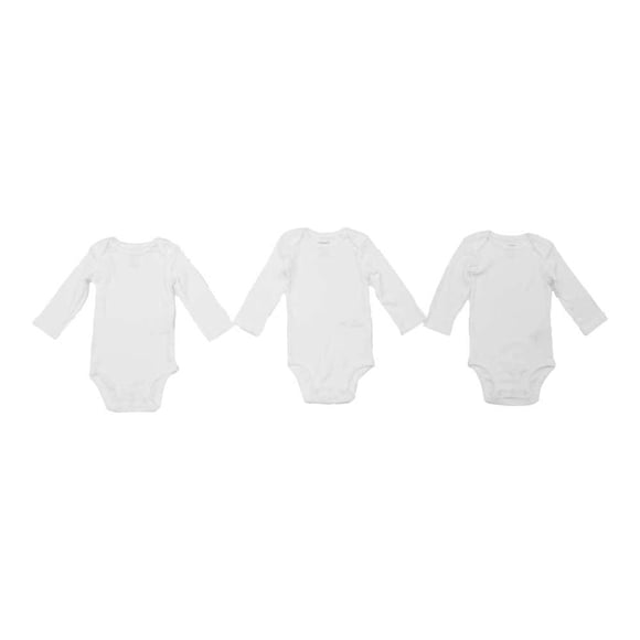 Pañalero Carters Unisex con Broches con Manga Larga 3 Piezas Color Blanco Talla 3 a 6 M