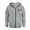 Light Gray, variant on Men's Print Zip Up Hoodie with Arm Pocket, Casual Cardigan Style Sweatshirt, Large Size Fleece Jacket for Streetwear, Christmas Holiday, Daily Comfort Wear,Black,L