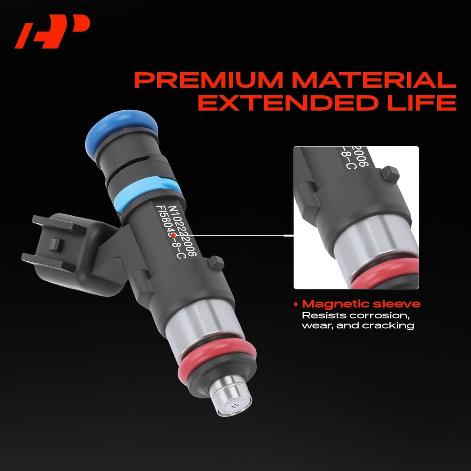 A-Premium Fuel Injectors Compatible with Chevrolet Trailblazer 2006-2009, Corvette 2006-2007 & Cadillac CTS 2006-2007 & Pontiac GTO 2005-2006, 6.0L 8-PC Set