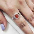 thumbnail image 4 of Natural Carnelian Ring, Carnelian Gemstone Ring, Tiny Bohemian Ring, 925 Sterling Silver, Designer Womens Ring, Christmas Thanksgiving, Handmade Statement Jewelry, Natural Carnelian, 4 of 8