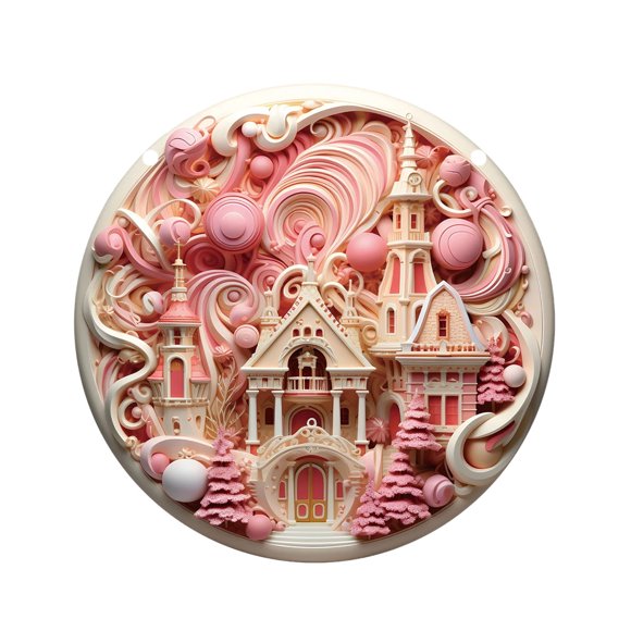 Hearth & Gear Valentine Day Style Angel Theme Transparent Acrylic Valentine Pendant Sliding Penguins Large Acrylic Gemstones And for Crafts Hanging for Centerpieces Flocked Garland Unlit Painted Glass