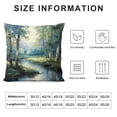 thumbnail image 5 of Creowell Pillowcase Pillow Covers Birch Tree Throw Pillows, Blue Landscape Nature Forest Outdoor Pillowcase Teal Mountain River Fall Cushion Case Decor for Home Sofa Couch Bed Short Plush Pillowcase, 5 of 5