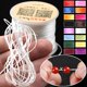 thumbnail image 2 of Cable de cuentas de cristal elástico fuerte de 393 pulgadas/rollo de 1mm para pulseras, hilo elástico, collar, joyería DIY, línea de cordones, 2 of 5